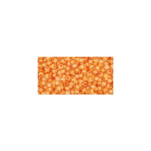 Toho Round Japanese Seed Bead  -  962  -  Peach-Lined Crystal-  size: 11/0