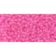 Toho Round Japanese Seed Bead  -  965  -  Carnation-Lined Crystal -  size: 11/0