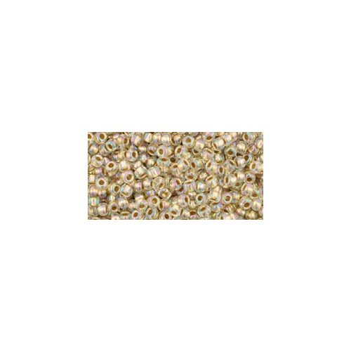Toho Round Japanese Seed Bead  -  994  -  Gold Lined Rainbow Crystal  -  size: 11/0