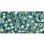 Toho Round Japanese Seed Bead  -  995  -  Gold Lined Rainbow Aqua Blue  -  size: 11/0