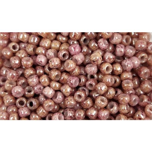 Toho Round Japanese Seed Bead  -  1201  -  Marbled Opaque Beige Pink  -  size: 11/0