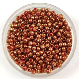   Toho Round Japanese Seed Bead  -  1707 - Gilded Marble Orange -  size: 11/0