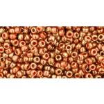 Toho Round Japanese Seed Bead  -  1707 - Gilded Marble Orange -  size: 11/0