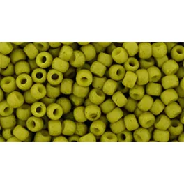   Toho Round Japanese Seed Bead  -  2600f  -  Semi Glazed LemonGrass  -  size: 11/0