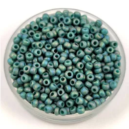   Toho Round Japanese Seed Bead  -  2634f  -  Semi Glazed Rainbow - Turquoise -  size: 11/0