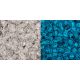 Toho Round Japanese Seed Bead  -  2711 -  Glow In The Dark - Crystal/Bright Blue  -  size: 11/0