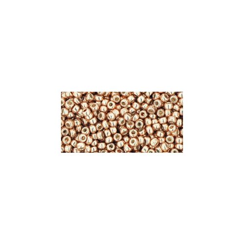 Toho Round Japanese Seed Bead  -  pf551  -  PermaFinish - Galvanized Rose Gold  -  size: 11/0