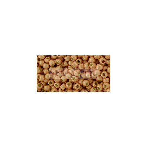 Toho Round Japanese Seed Bead  -  pf551f  -  Galvanized Frosted Pinkish Gold Permanent Finish  -  size: 11/0