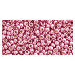   Toho Round Japanese Seed Bead  -  pf553  -  Galvanized Pink Permanent Finish  -  size: 11/0