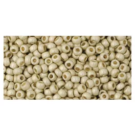   Toho Round Japanese Seed Bead  -  pf558f  -  Frosted Galvanized Silver Permanent Finish  -  size: 11/0