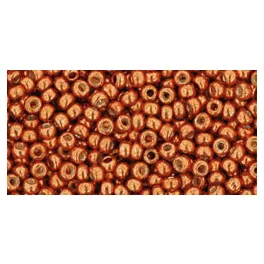   Toho Round Japanese Seed Bead  -  pf562  - PermaFinish - Galvanized Saffron -  size: 11/0