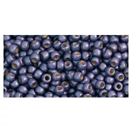   Toho Round Japanese Seed Bead  -  pf567f  -  Frosted Metallic Polaris Permanent Finish  -  size: 11/0