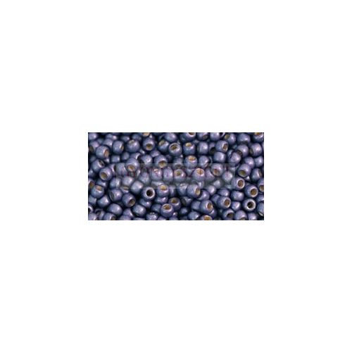Toho Round Japanese Seed Bead  -  pf567f  -  Frosted Metallic Polaris Permanent Finish  -  size: 11/0