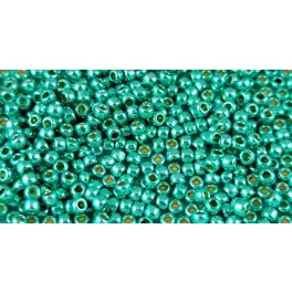   Toho Round Japanese Seed Bead  -  pf578  -  PermaFinish - Galvanized Turquoise  -  size: 11/0