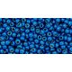 Toho Round Japanese Seed Bead  -  pf583f  -  Galvanized Frosted Carribian Blue Permanent Finish  -  size: 11/0