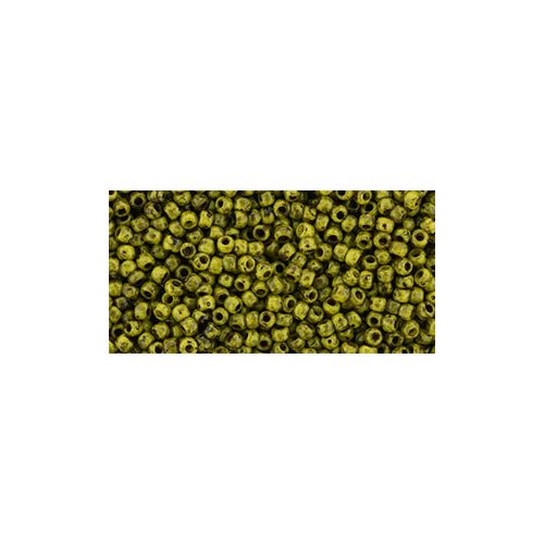 Toho Round Japanese Seed Bead  -  y319 -  HYBRID Opaque Dandelion - Picasso -  size: 11/0