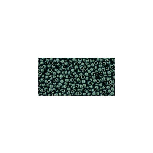 Toho Round Japanese Seed Bead  -  y614  -  Hybrid Metallic Light Green  -  size: 11/0