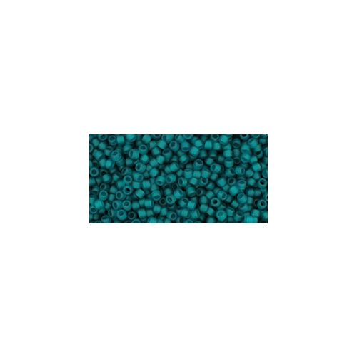 Toho Round Japanese Seed Bead  -  7bdf - Frosted Teal -  size: 15/0