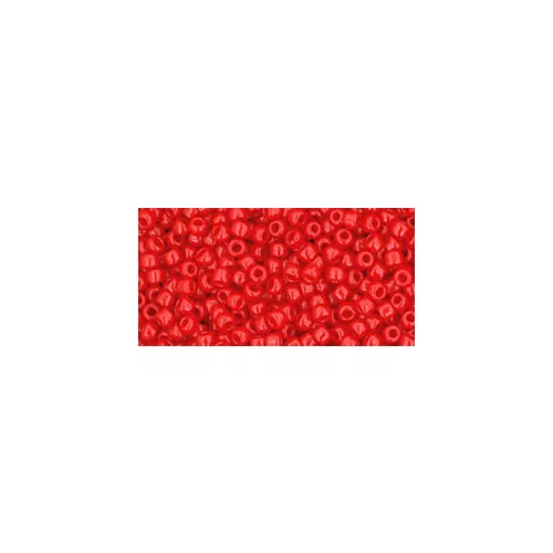 Toho Round Japanese Seed Bead  -  45a - Opaque Cherry  -  size: 15/0