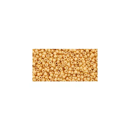 Toho Round Japanese Seed Bead  -  123d - Opaque-Lustered Dk Beige -  size: 15/0