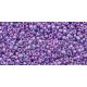 Toho Round Japanese Seed Bead  -  252 Purple Lined Aqua  -  size: 15/0