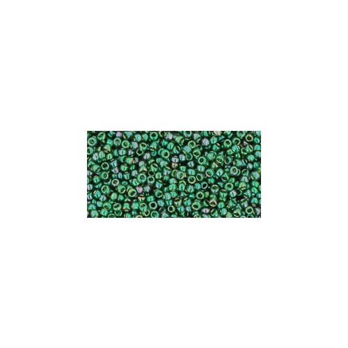 Toho Round Japanese Seed Bead  -  322 - Gold-Lustered Emerald -  size: 15/0