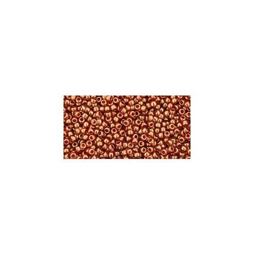 Toho Round Japanese Seed Bead  -  329 - Gold-Lustered African Sunset -  size: 15/0