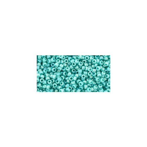 Toho Round Japanese Seed Bead  -  413 - Opaque-Rainbow Turquoise -  size: 15/0