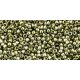 Toho Round Japanese Seed Bead  -  457 - Gold Lustered Green Tea  -  size: 15/0