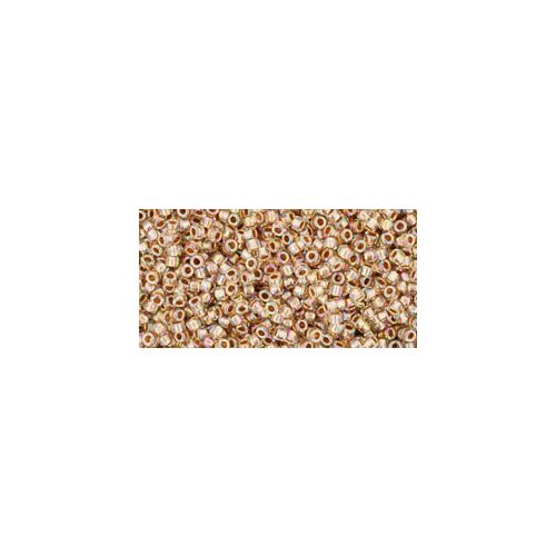 Toho Round Japanese Seed Bead  -  994 - Gold Lined Rainbow Crystal  -  size: 15/0