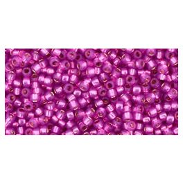   Toho kásagyöngy - 2107 - Translucent Silver-Lined Hot Pink - 15/0