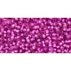 Toho Round Japanese Seed Bead  -  2107 - Translucent Silver-Lined Hot Pink  -  size: 15/0