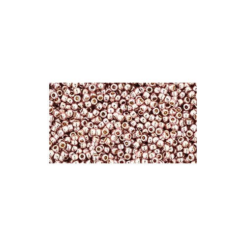 Toho Round Japanese Seed Bead  -  pf552 - PermaFinish - Galvanized Sweet Blush -  size: 15/0
