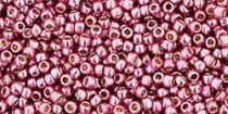   Toho Round Japanese Seed Bead  -  pf553 - PermaFinish - Galvanized Pink Lilac -  size: 15/0
