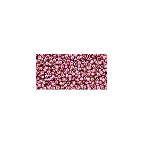 Toho Round Japanese Seed Bead  -  pf553 - PermaFinish - Galvanized Pink Lilac -  size: 15/0