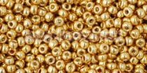   Toho Round Japanese Seed Bead  -  pf557 Galvanized Gold with Permanent Finish  -  size: 15/0