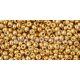Toho Round Japanese Seed Bead  -  pf557 Galvanized Gold with Permanent Finish  -  size: 15/0