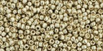   Toho Round Japanese Seed Bead  -  pf558 Galvanized Silver with Permanent Finish  -  size: 15/0