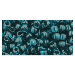   Toho Round Japanese Seed Bead  -  7bd  - Transparent Teal   -  size: 6/0