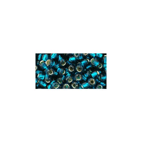 Toho Round Japanese Seed Bead  -  27bd  -  Silver Lined Teal   -  size: 6/0