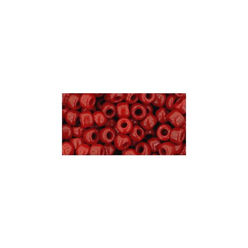 Toho Round Japanese Seed Bead  -  45a  -  Opaque Cherry Red   -  size: 6/0