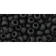 Toho Round Japanese Seed Bead  -  49f  -  Frosted Jet   -  size: 6/0