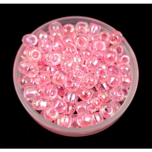 Toho Round Japanese Seed Bead  -  1710  -  Transparent-Rainbow Baby Pink   -  size: 6/0