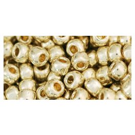   Toho Round Japanese Seed Bead  -  pf558  -  PermaFinish - Galvanized Aluminum   -  size: 6/0