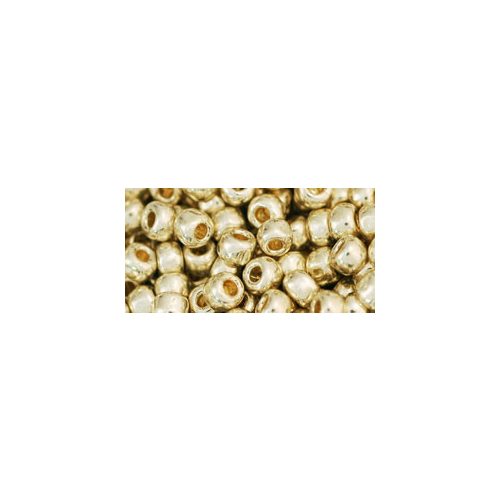 Toho Round Japanese Seed Bead  -  pf558  -  PermaFinish - Galvanized Aluminum   -  size: 6/0