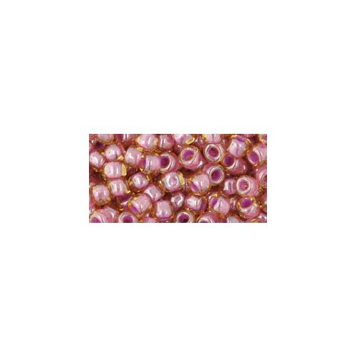 Toho kásagyöngy - 960 - Pink Lined Light Topaz - 6/0