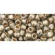 Toho Round Japanese Seed Bead  -  993  -  Gold Lined Black Diamond   -  size: 6/0