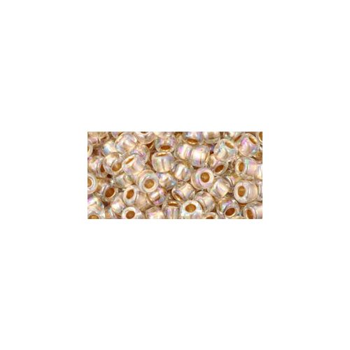 Toho Round Japanese Seed Bead  -  994  -  Gold Lined Rainbow Crystal   -  size: 6/0