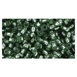   Toho Round Japanese Seed Bead  -  2202  -  Silver-Lined Prairie Green   -  size: 6/0