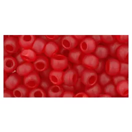  Toho kásagyöngy - 5bf - Transparent-Frosted Siam Ruby - 8/0